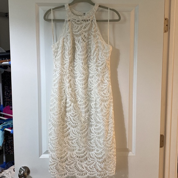 Lilly Pulitzer Kenna Halter Dress white lace size 10 - Picture 4 of 5